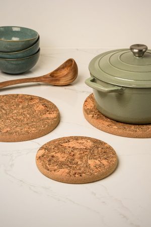 Twist Cork Hot Pot Stand | Round
