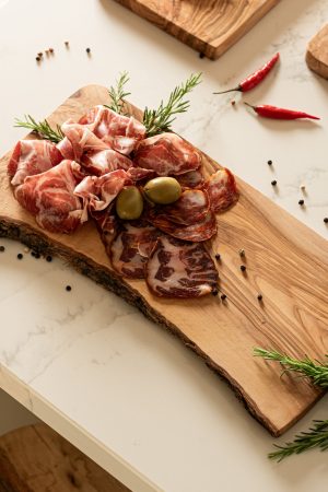 Olive Wood Rectangular Rustic Serving Board