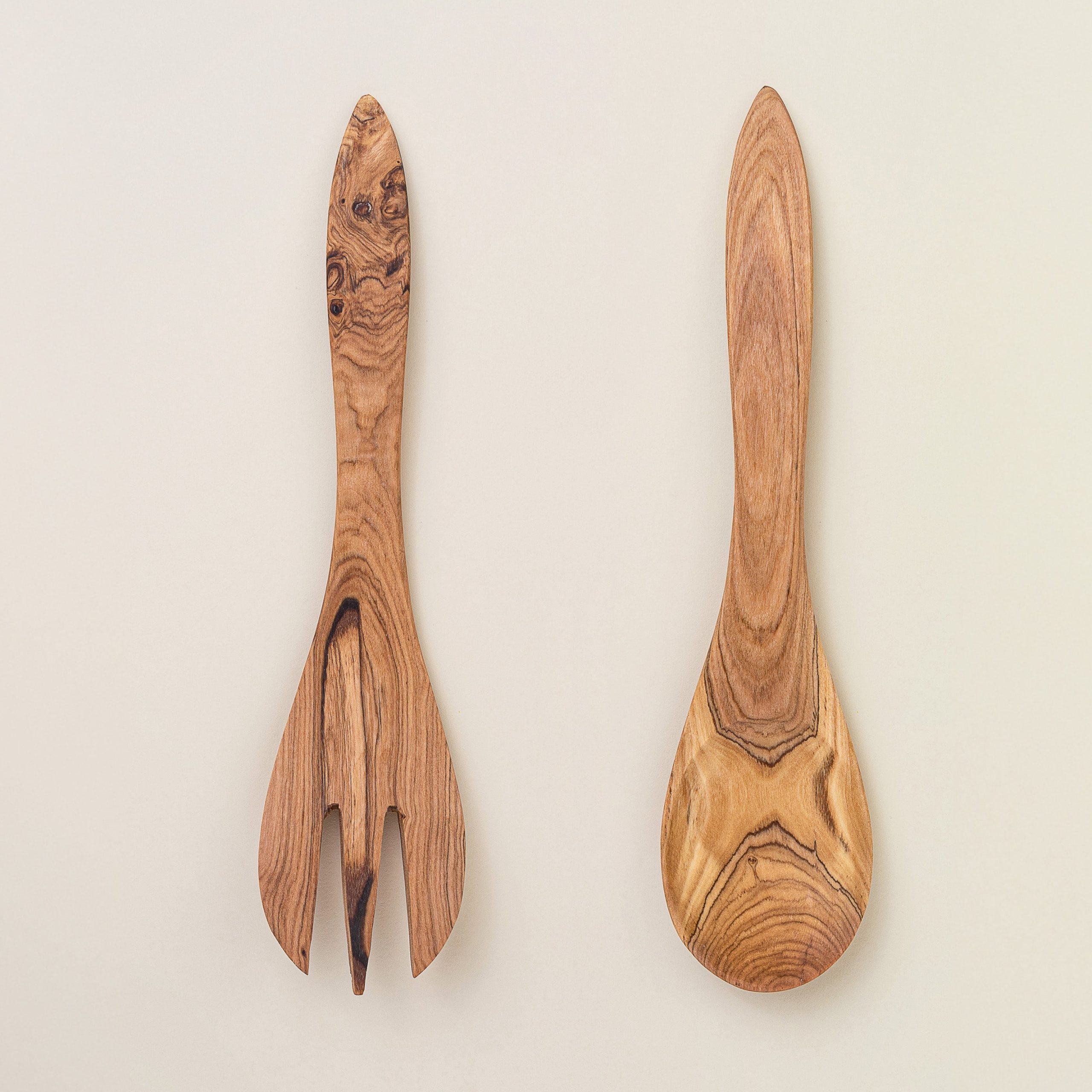 Olive Wood Salad Servers - Image 2