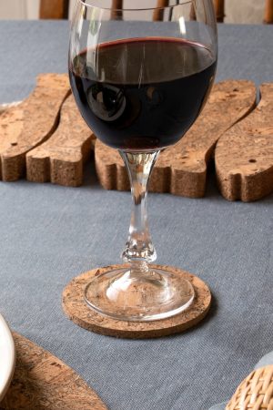 Cork Coasters | Twist Black | Round
