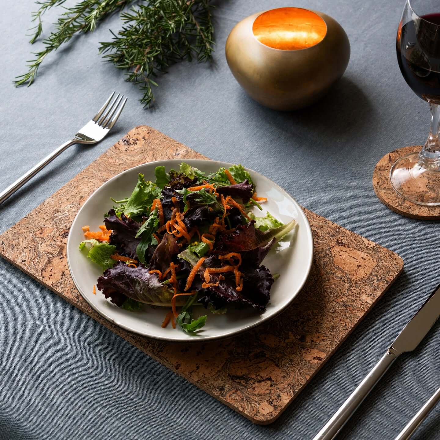 Cork Placemats | Twist Black | Rectangular 40x30cm - Image 2