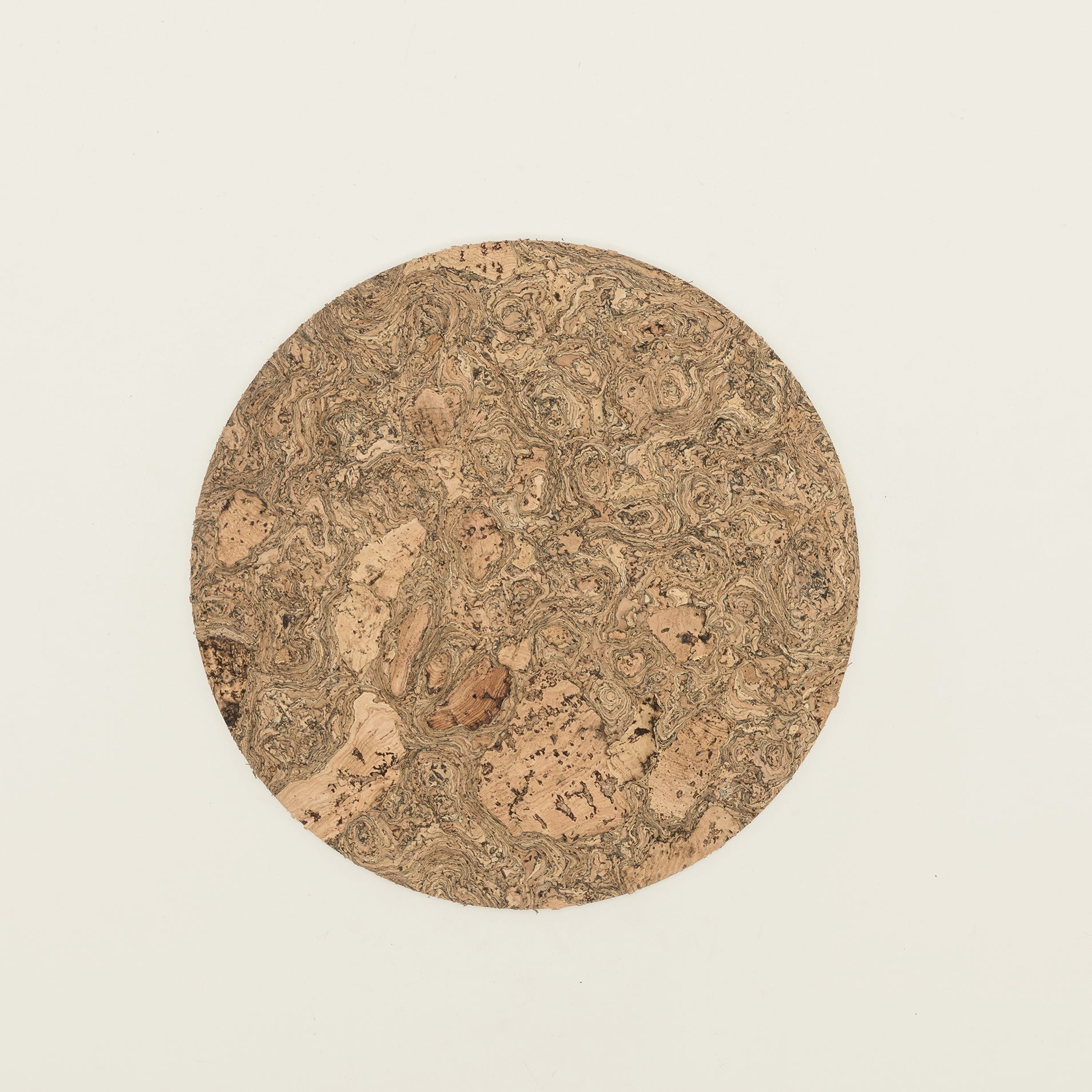 Set of 4 Cork Placemats | Twist Black | Round - Image 2