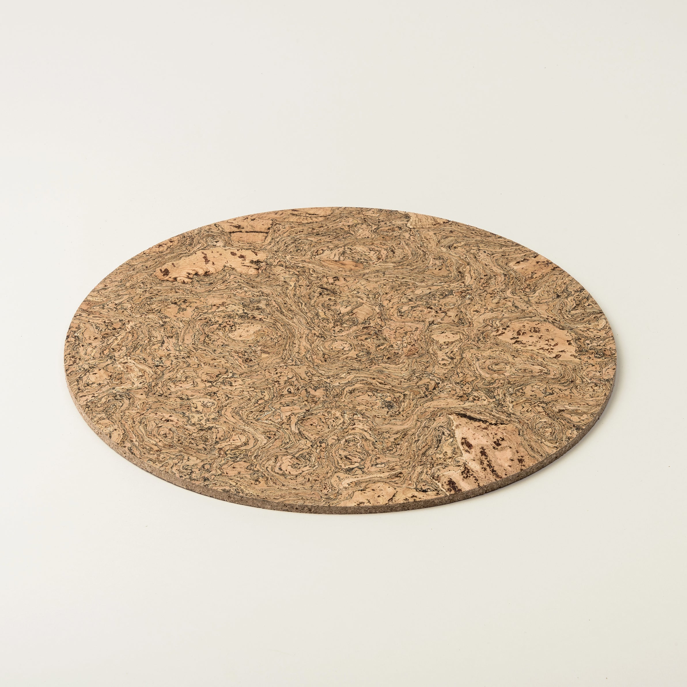 Set of 4 Cork Placemats | Twist Black | Round - Image 3