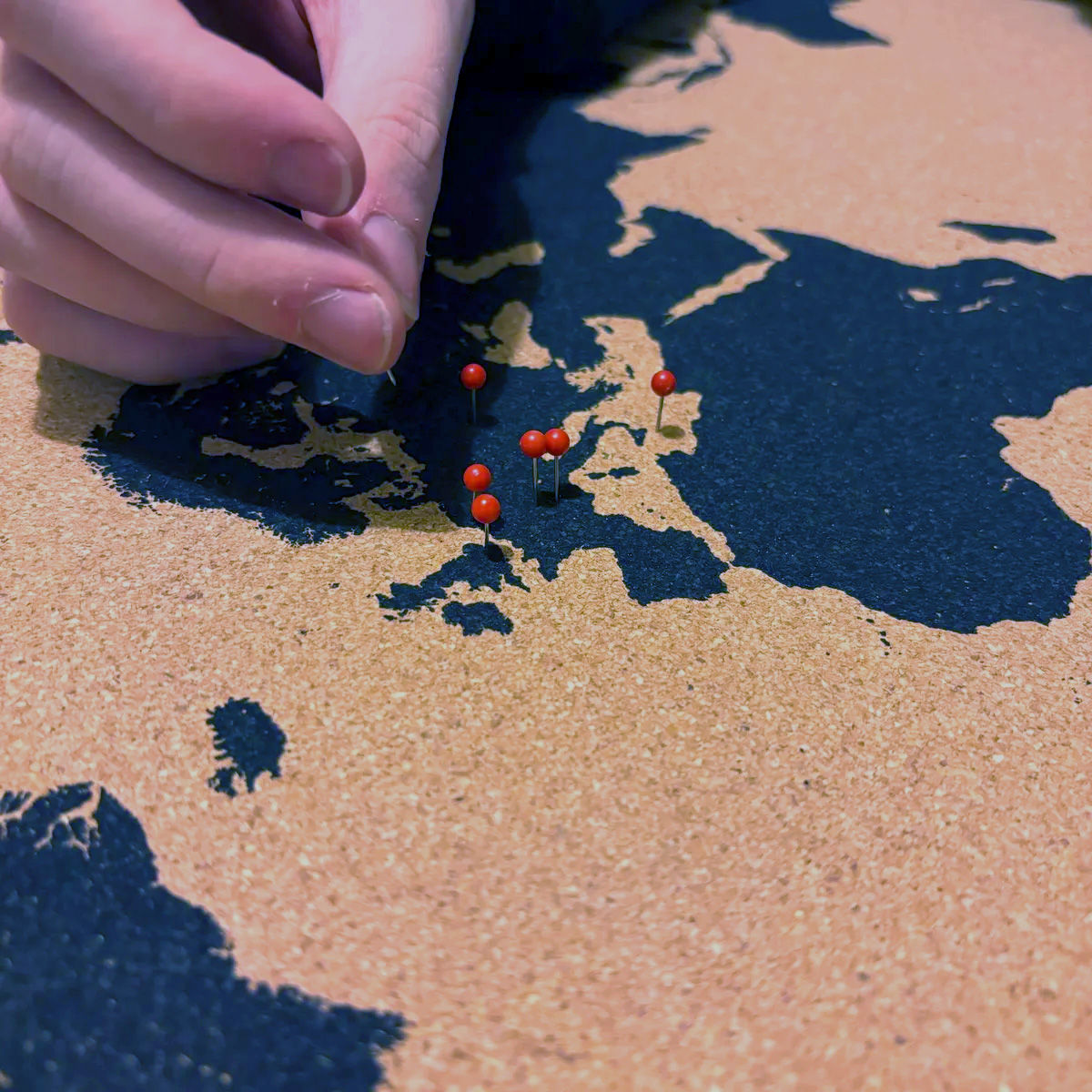 World Map Cork Notice Board - Image 4
